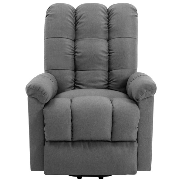 vidaXL Fauteuil Gris clair Tissu
