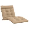 vidaXL Coussin de transat VIANEN 100 % polyester Sable 200 x 70 x 8 cm
