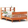 vidaXL Cadre de lit sans matelas cire marron 140x190cm bois pin massif