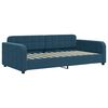 vidaXL Lit de jour avec lit gigogne et matelas bleu 90x200 cm velours