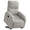 vidaXL Fauteuil inclinable &eacute;lectrique gris clair tissu microfibre