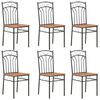 vidaXL Chaises &agrave; manger lot de 6 marron MDF