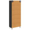 vidaXL Haut Armoire 2 pcs Ch&ecirc;ne noir Bois Agglom&eacute;r&eacute; et Verre