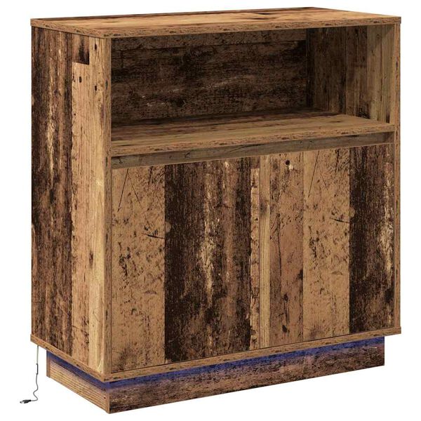 vidaXL Buffet LED Bois ancien 71 x 34,5 x 75 cm Bois d'ingénierie