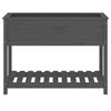 vidaXL Jardinière avec étagère Gris 111,5x54x81 cm Bois massif de pin