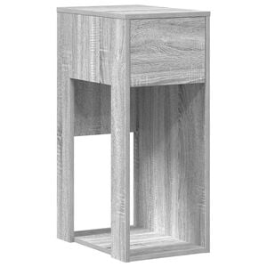 vidaXL Support de tour d'ordinateur et tiroir sonoma gris 30x44x74 cm