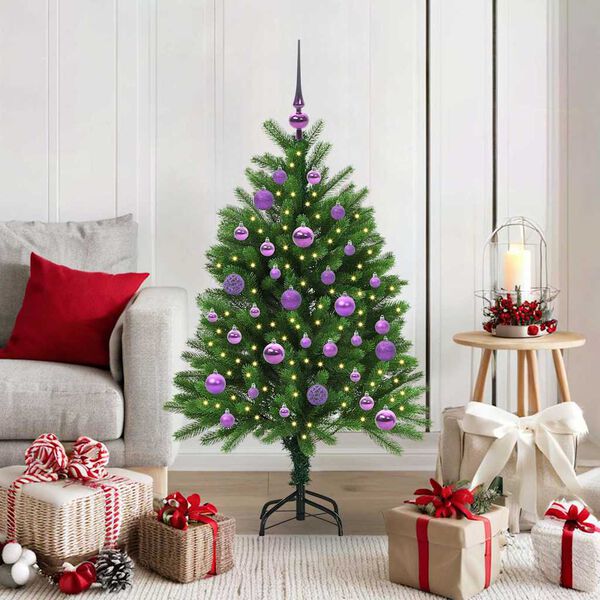 vidaXL Sapin de Noël avec 150 LED avec support Vert 120 cm PE