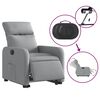 vidaXL Fauteuil inclinable &eacute;lectrique gris clair tissu
