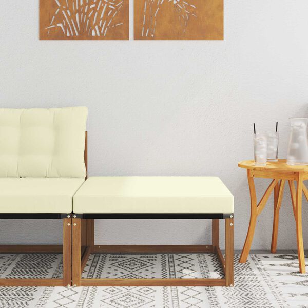 vidaXL Pouf d'Ext&eacute;rieur Bois d'Acacia Massif Naturel