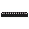 vidaXL Cadre de lit sans matelas noir bois massif 75x190 cm