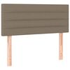 vidaXL Sommier &agrave; lattes de lit matelas et LED taupe 120x190 cm tissu