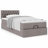 vidaXL Cadre de lit ottoman avec matelas taupe 80x200 cm tissu