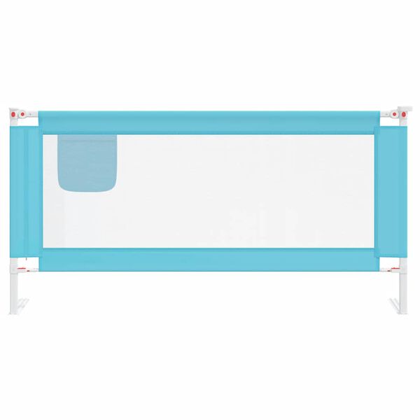 vidaXL Barri&egrave;re de s&eacute;curit&eacute; de lit d'enfant Bleu 180x25 cm Tissu