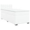 vidaXL Sommier &agrave; lattes de lit avec matelas Blanc 100x200cm Similicuir
