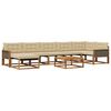 vidaXL Ensemble de canap&eacute;s d'ext&eacute;rieur 8 pcs Naturel et Beige