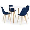 vidaXL Ensemble de salle &agrave; manger 5 pcs Bleu
