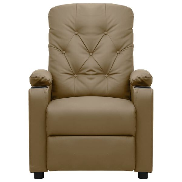 vidaXL Fauteuil de massage Cappuccino Similicuir
