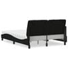 vidaXL Lit avec matelas noir 140x190 cm tissu