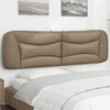 vidaXL Coussin de t&ecirc;te de lit Hvar cappuccino 180 cm similicuir