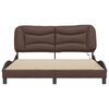 vidaXL Cadre de lit avec LED sans matelas Hvar marron 160x200 cm