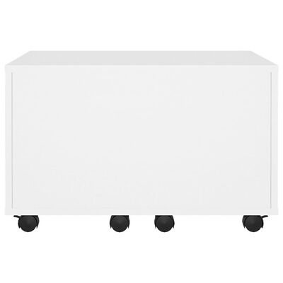 vidaXL Table basse Blanc 60x60x38 cm Aggloméré