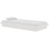 vidaXL Cadre de lit sans matelas blanc bois massif