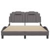 vidaXL Cadre de lit Viana sans matelas gris 140x190 cm similicuir