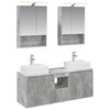 vidaXL Ensemble d'armoire de salle de bain 5 pcs Gris b&eacute;ton