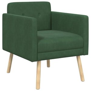vidaXL Chaise d'appoint Vert Jungle Tissu en velours c&ocirc;tel&eacute;