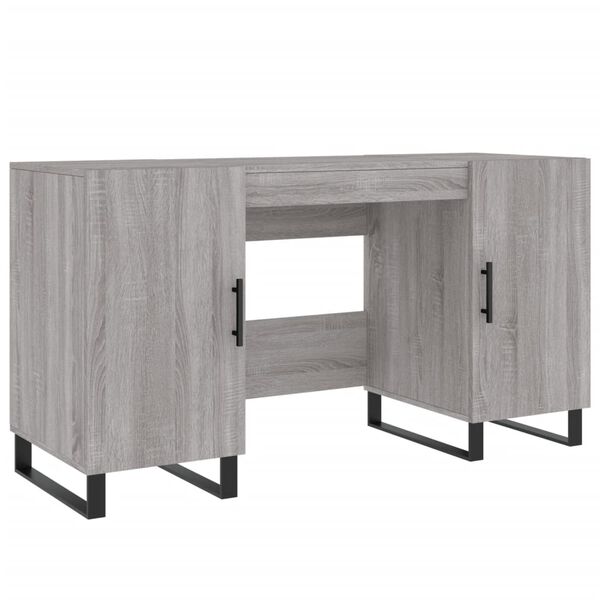 vidaXL Bureau sonoma gris 140x50x75 cm bois d'ingénierie