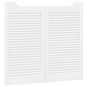 vidaXL Portes battantes 2 pc 90 x 40 cm Bois de pin massif Blanc