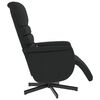 vidaXL Fauteuil inclinable de massage repose-pieds noir similicuir