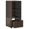 vidaXL Armoire de rangement jardin marron 50x55x115 cm r&eacute;sine tress&eacute;e