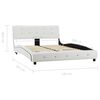 vidaXL Lit avec matelas &agrave; m&eacute;moire de forme Blanc Similicuir 140x200 cm