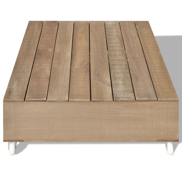 vidaXL Table basse Bois massif Marron