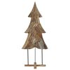 vidaXL Sapin de No&euml;l avec support Marron 181,5 cm Bois de teck solide