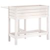 vidaXL Jardinière de jardin avec plateau pliant blanc bois pin massif