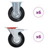 vidaXL 12 pcs Roulettes 125 mm