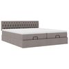 VidaXL Cadre de lit ottoman avec matelas taupe 180x200 cm tissu