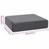 vidaXL Coussin d&rsquo;assise Gris