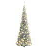 vidaXL Sapin de Noël artificiel escamotable avec neige floquée 150 LED