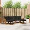 vidaXL Ensemble de canap&eacute;s d'ext&eacute;rieur 6 pcs Naturel et Noir