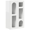 vidaXL Buffet Blanc brillant 59 x 35 x 100,5 cm Bois d'ing&eacute;nierie
