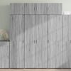 vidaXL Buffet haut sonoma gris 80x42,5x185 cm bois d'ing&eacute;nierie