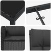 vidaXL Ensemble de salle &agrave; manger pour jardin 7 pcs Noir polyrotin