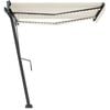 vidaXL Auvent automatique sur pied 350x250 cm Cr&egrave;me