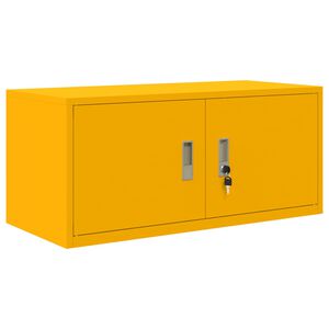 vidaXL Armoire de rangement Jaune moutarde 90 x 40 x 40 cm Acier