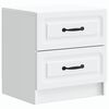 vidaXL Cabinet de chevet Blanc 43 x 34,5 x 44,5 cm Bois d'ing&eacute;nierie