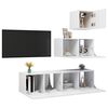 vidaXL Ensemble de meubles TV 4 pcs Blanc Bois d'ing&eacute;nierie