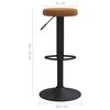 vidaXL Tabourets de bar lot de 2 marron velours